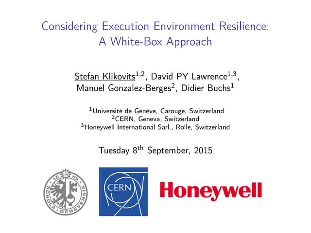 Considering Execution Environment R...