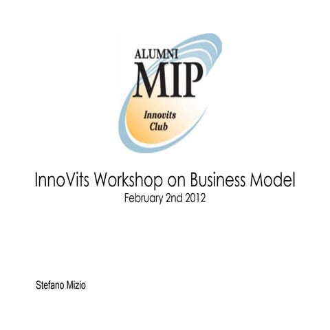 Stefano Mizio innovits workshop on business model 