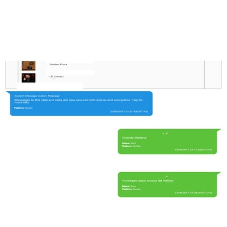 Le chat tra Luca Palamara e Stefano Pizza