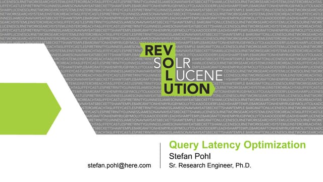 Query Latency Optimization with Lucene