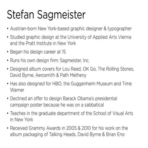Stefan Sagmeister