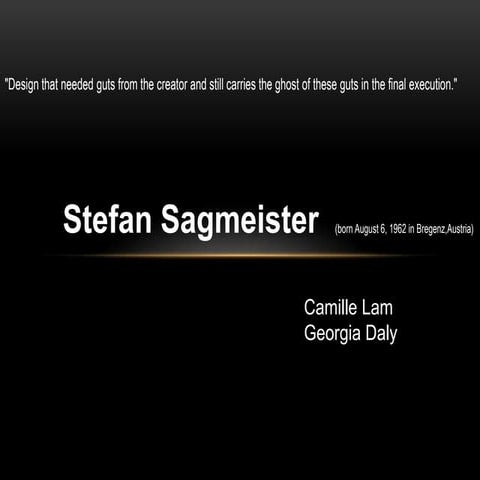 Stefan sagmeister presentation