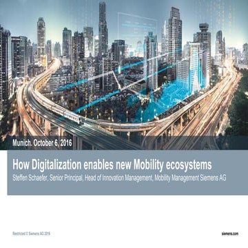 Steffen Schaefer : How Digitalization is enabling new Mobility ecosystems | Z...