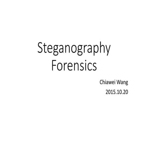 Stegano Forensics