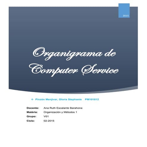 Ejercicio Resuelto Organigrama de Computer Service