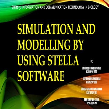 [Stella] Simulation and Modelling Software | PPTX