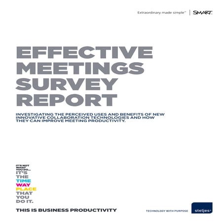 Steljes effective meetings survey report