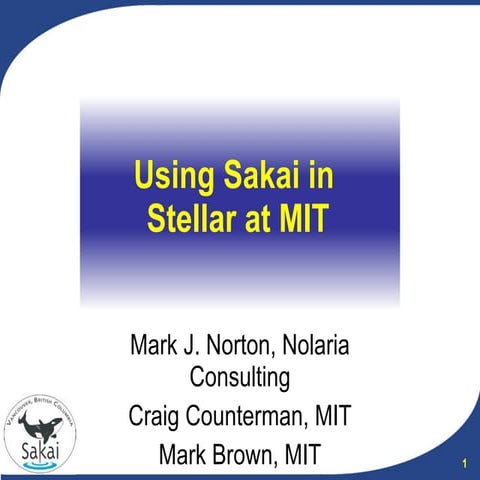 Stellar Sakai Integration