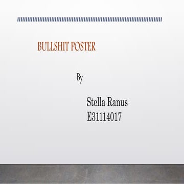 Bulshit poster | PPTX