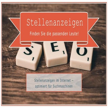Stellenanzeigen optimiert für Suchmaschinen