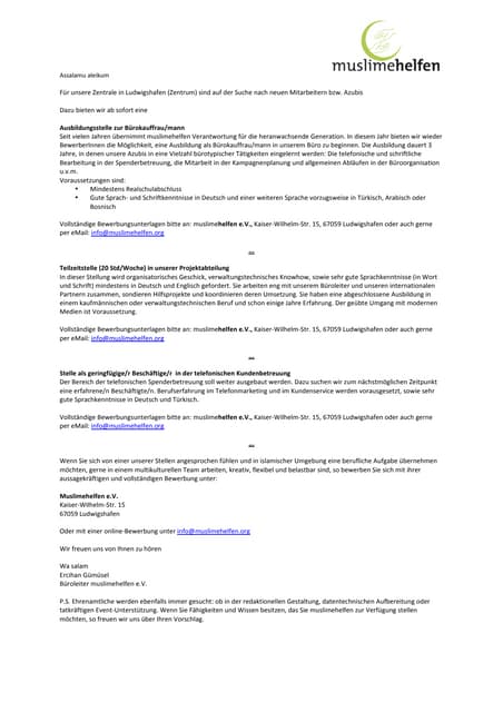 Stellenbeschreibung juni 2010 1