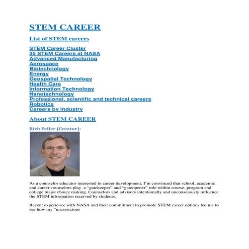 Stem careers