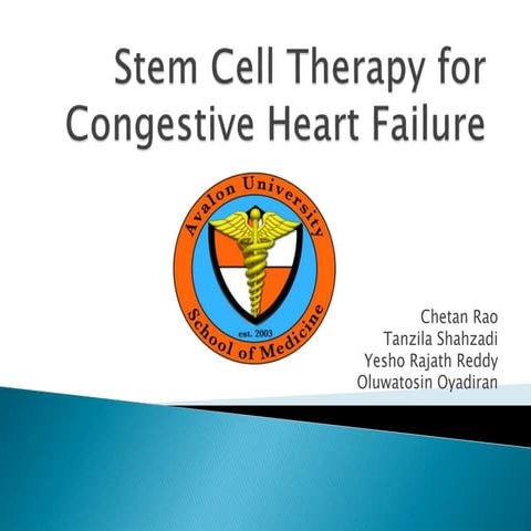 Stem cell therapy for congestive heart failure | PPTX