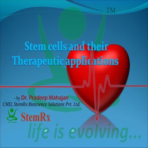 Stem Cells and their Therapeutic applications | PPT