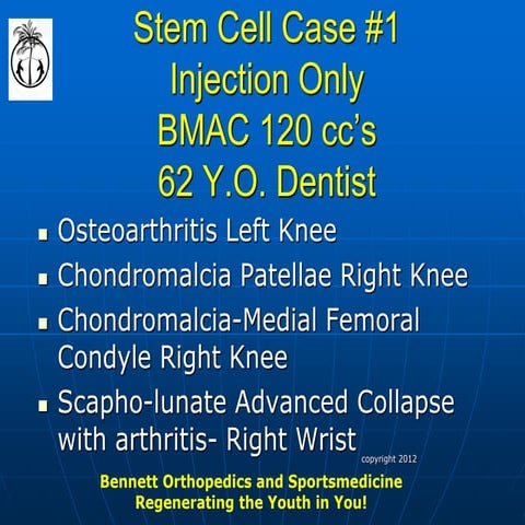 Stem Cell Case Study By Dr. Bennett