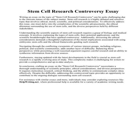 Stem Cell Research Controversy Essay.pdf
