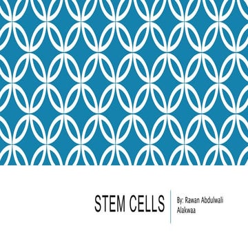 Introduction to stem cells | PPTX