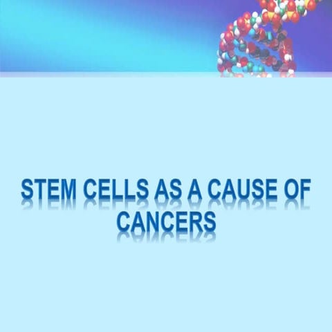 Cancer stem cells | PPTX