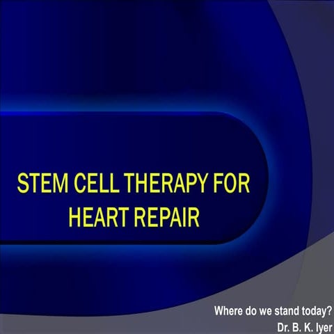 Stem cells in cardiac care