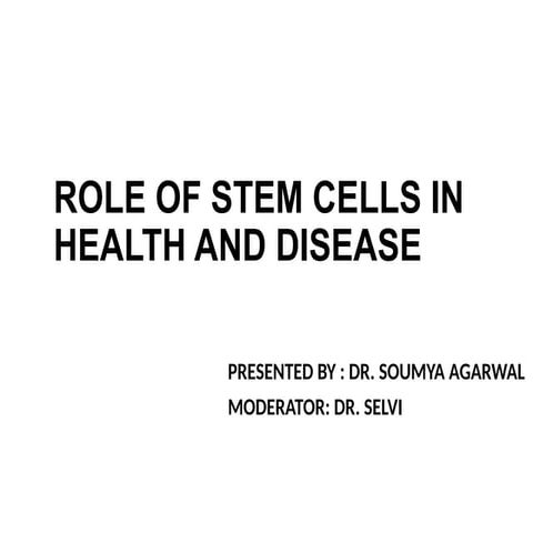 Stem cells niche and therapeutic applications | PPTX