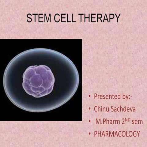 Stem cell therapy