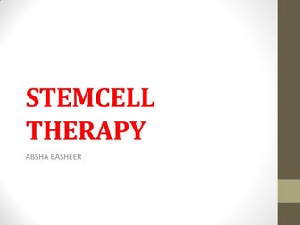 Stemcell therapy Pharmacology