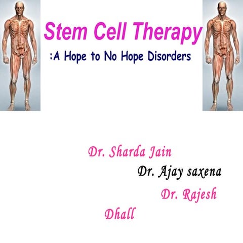 Stem cells niche and therapeutic applications | PPTX