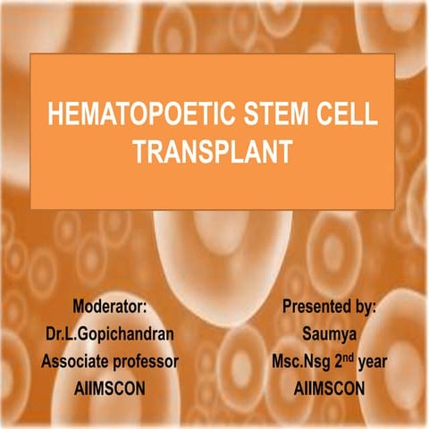 Stem cell transplant