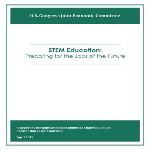 STEM education: preparing for the jobs of the future