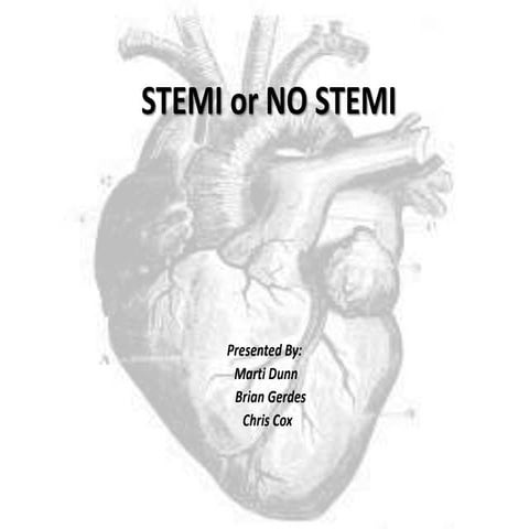 Stemi or no stemi 