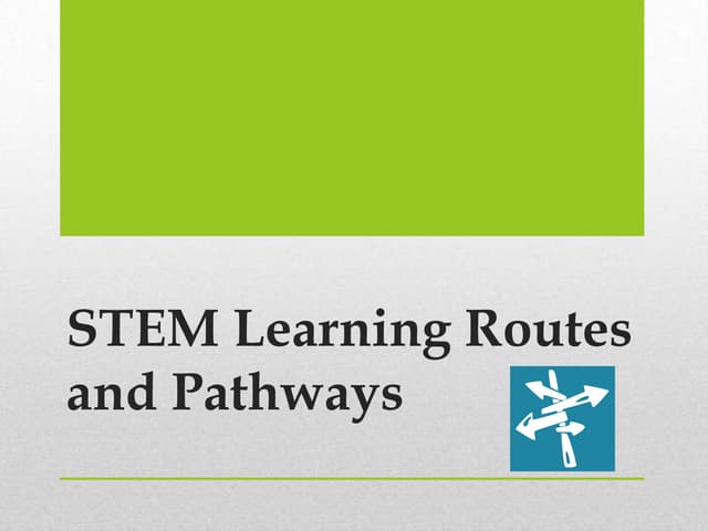 Stem learning routes and pathways
