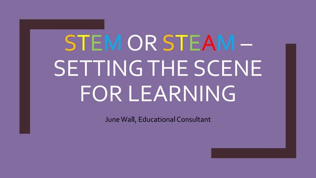 Stem or steam – setting the scene