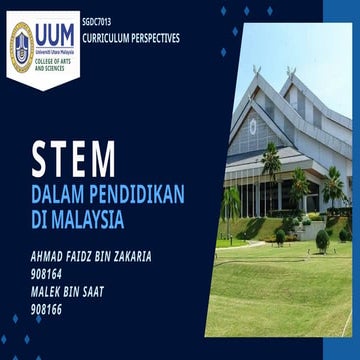isu dan cabaran stem dalam pendidkan sains di Malaysia | PPTX