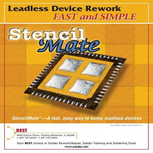 How to Speed Up QFN and LGA device rework using StencilMate Process