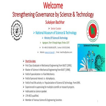 Stengthening Governance by Science and Technology | PDF