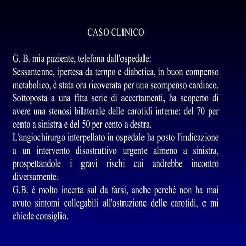 Stenosi carotidea. Dott Mauro Zanocchi