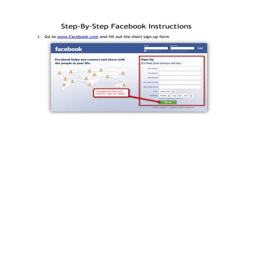 Step-by-step Facebook Instructions