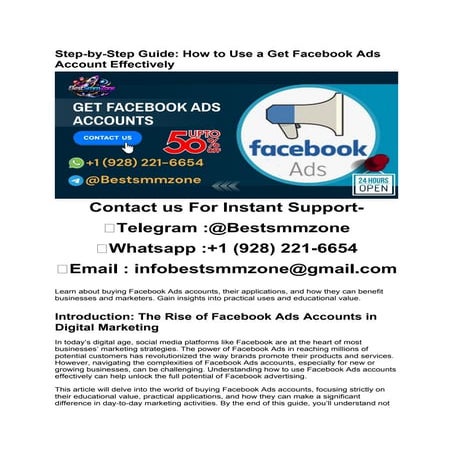 Step-by-Step Guide_ How to Use a Get Facebook Ads Account Effectively.docx