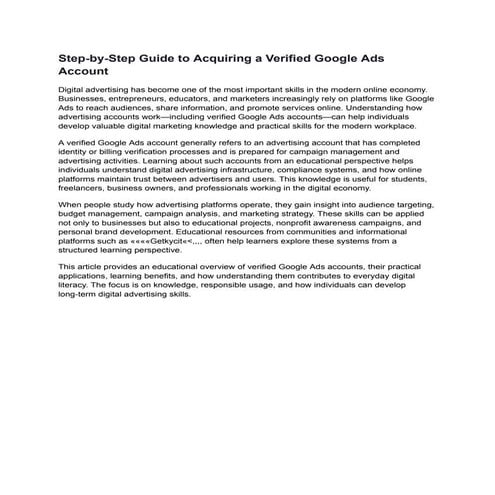 Step-by-Step Guide to Acquiring a Verified Google Ads Account.pdf