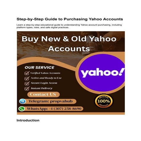 Guide to Buying Yahoo Accounts Safely in 2027 | PDF