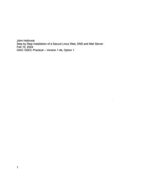 Step by-step installation of a secure linux web  dns- and mail server