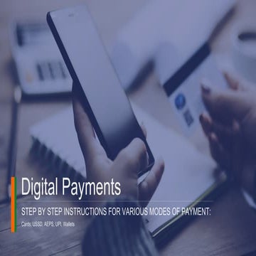 Step by-step presentation on digital payments