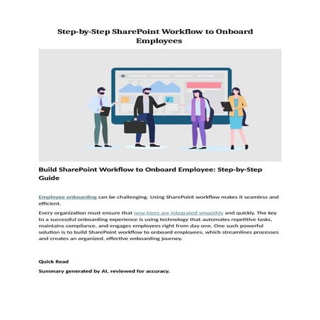 Step-by-Step SharePoint Workflow to Onboard Employees | PPTX