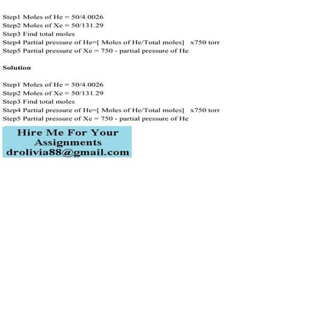 Step1 Moles of He = 504.0026Step2 Moles of Xe = 50131.29Step3 .pdf