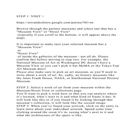 STEP 1 VISIT  httpsartsandculture.google.compartnerhl=en.docx