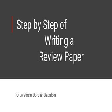 Step 3 5 of writing a review paper | PPTX