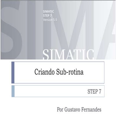 Step7 subrotina passo-a-passo | PPSX