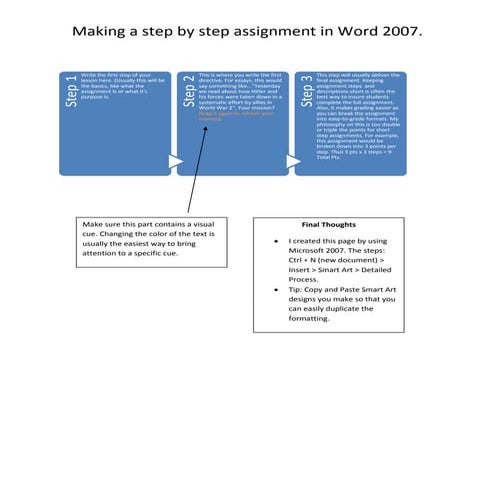 Step By Step   Help Sheet