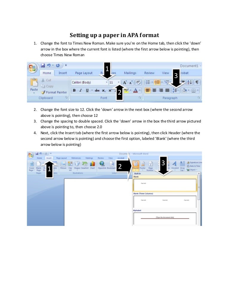 step by step apa format apa format times new roman