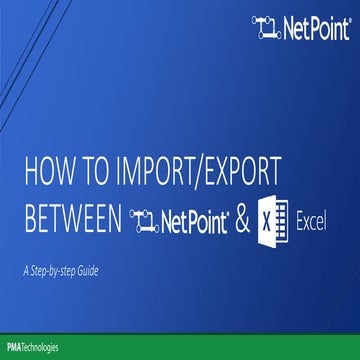 How to Import/Export a Schedule between NetPoint and Microsft Excel